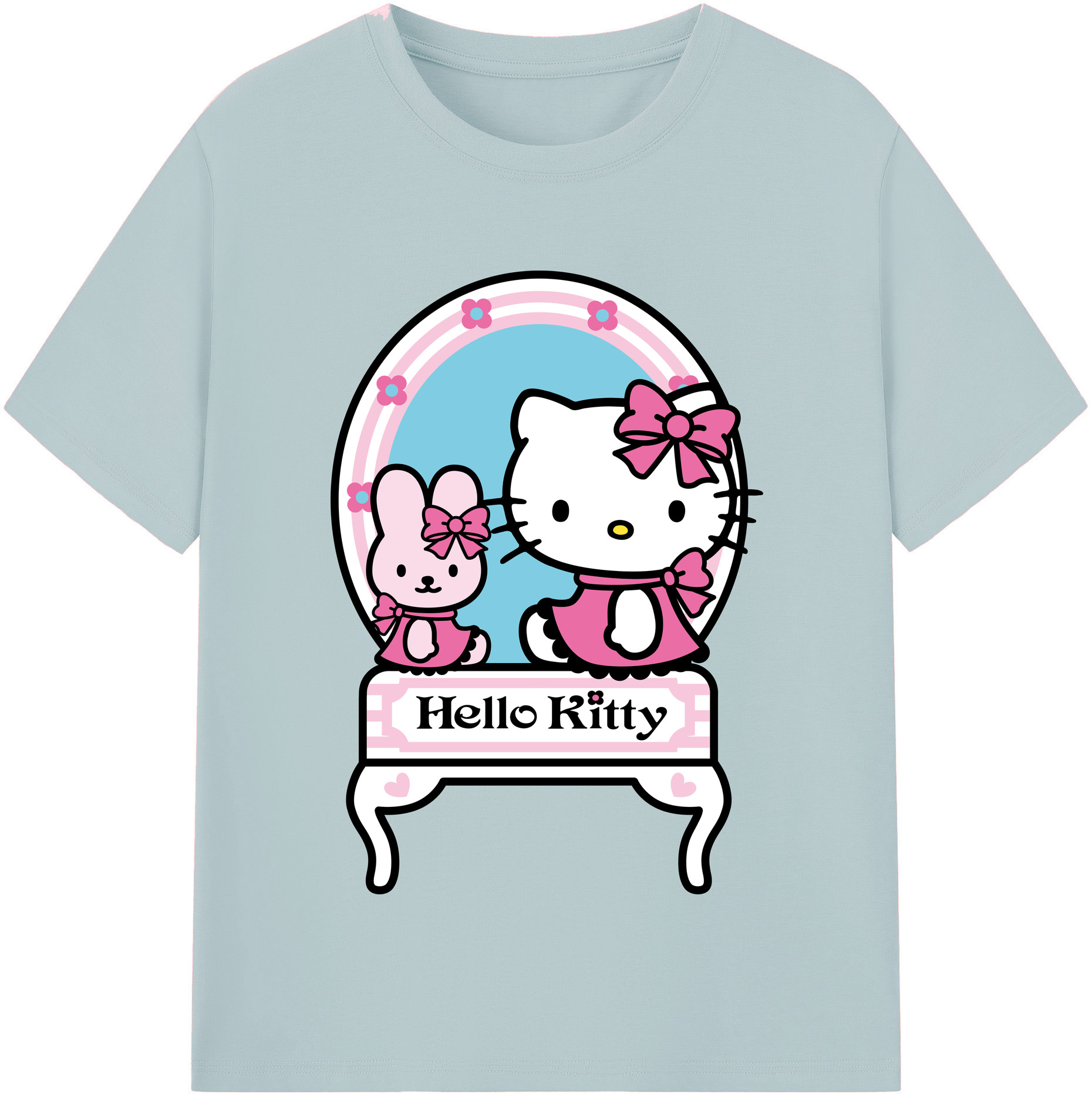 （画像用） Hello Kitty ハローキティ 綿100％半袖Tシャツ（フロントプリント）